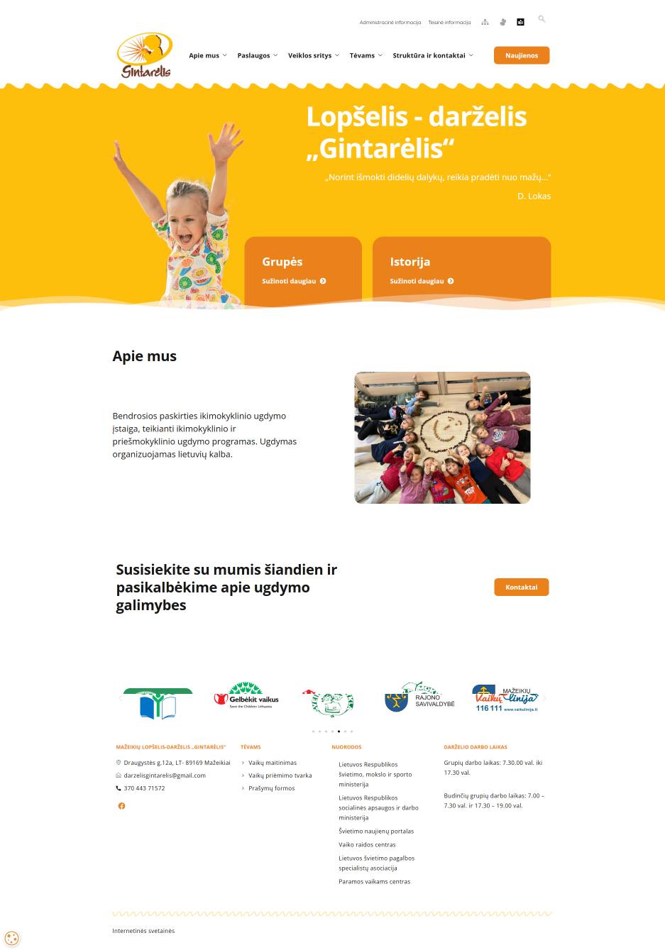 Jardim de Infância e Creche Gintarėlis em Mažeikiai